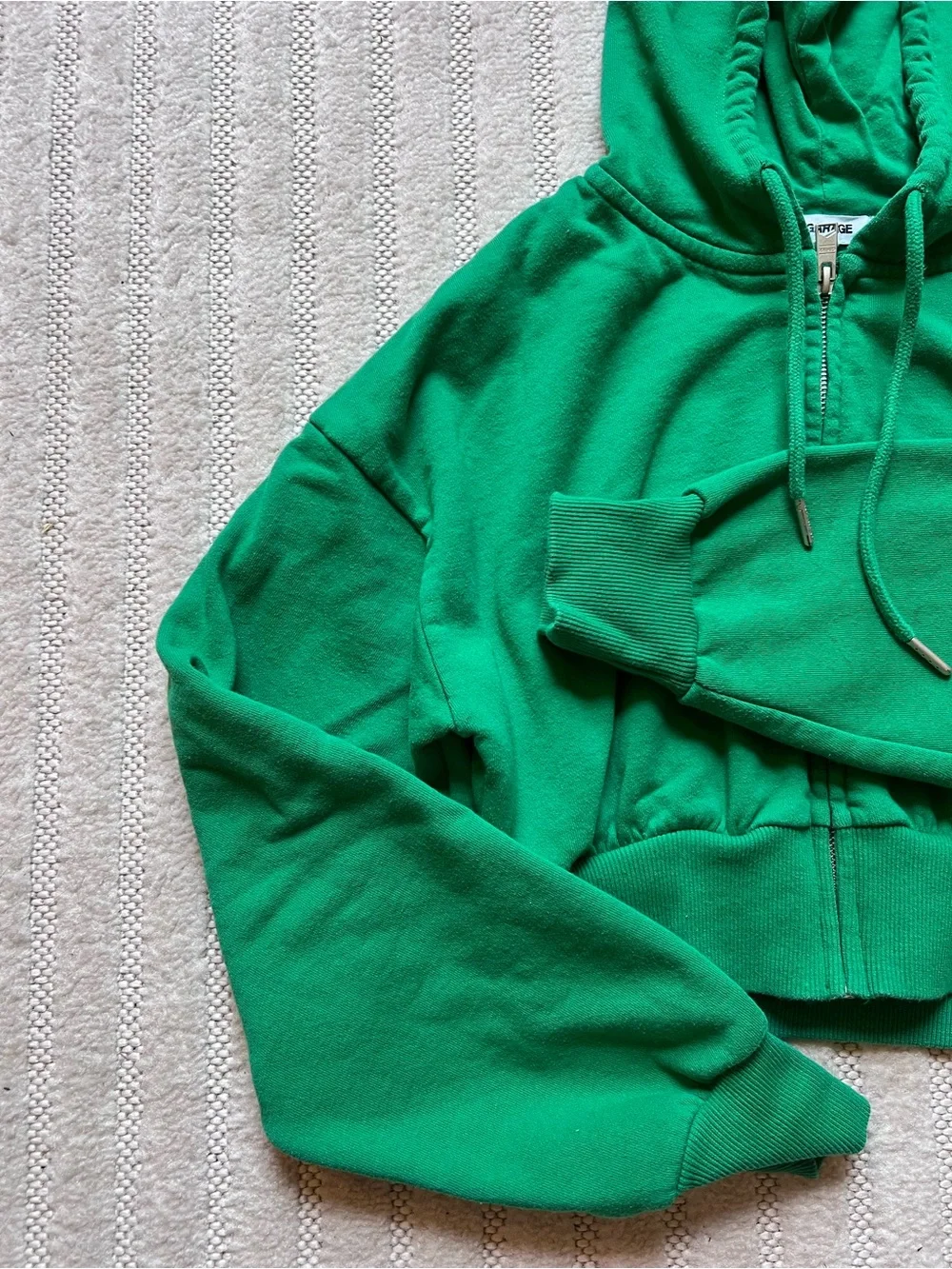 Garage Green Sweat Set Zip Up Hoodie Joggers XS 2-Piece
